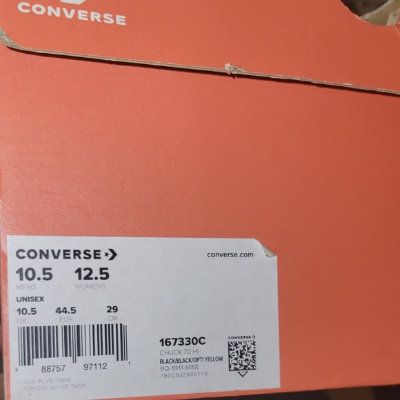 CONVERSE Chuck 70 High Chinese Year Sneakers Black / Black / Opti Yellow - Picture 9 of 9